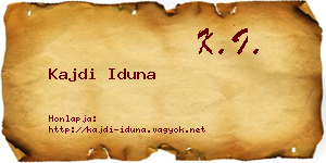 Kajdi Iduna névjegykártya